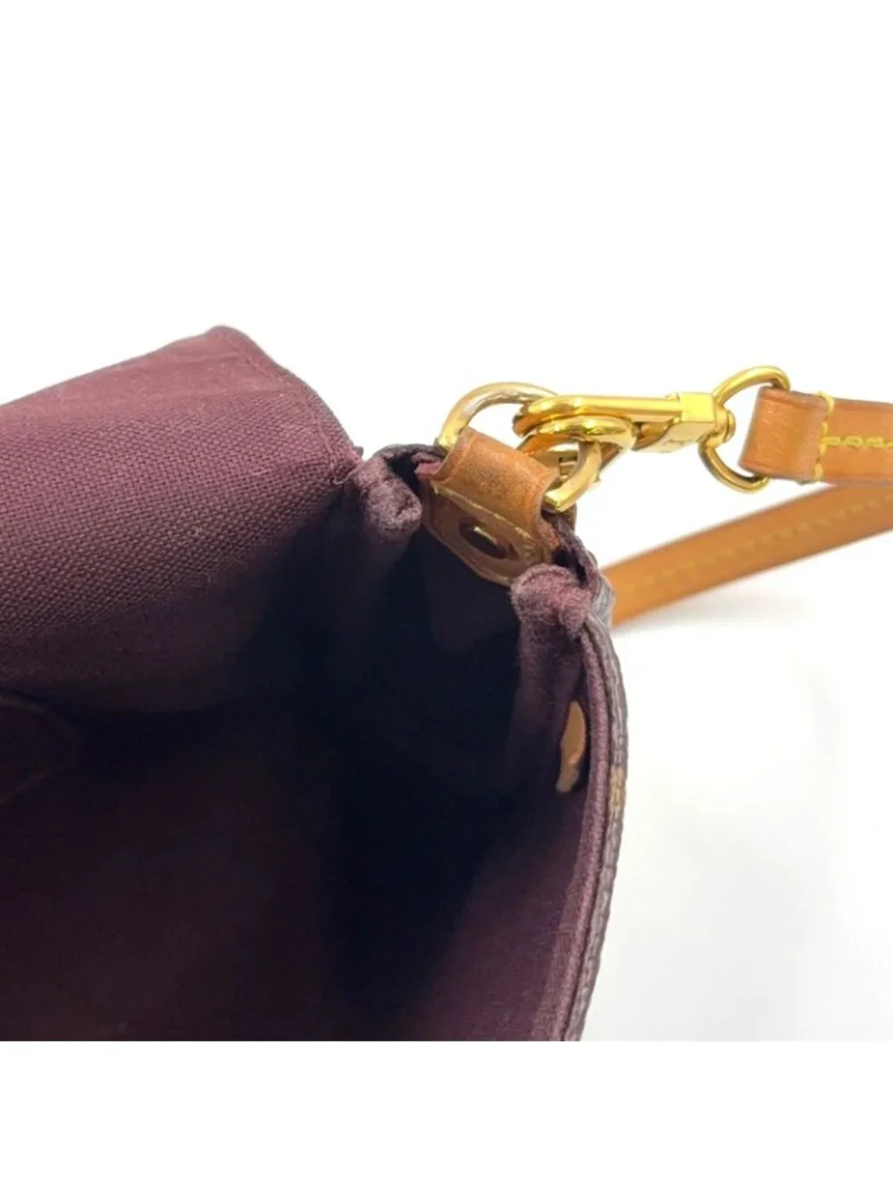 Louis Vuitton Favorite MM Monogram Leather Brown Light Handbag Gold